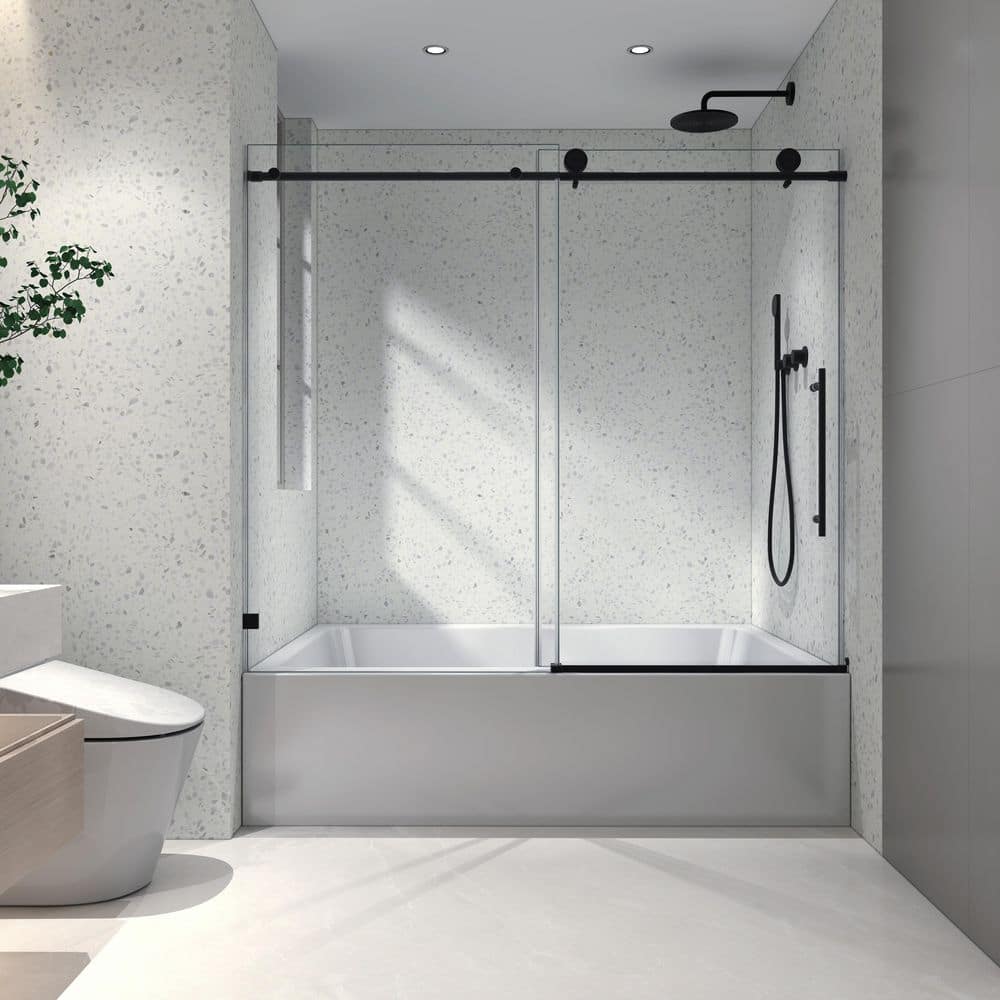 Noble House Judith 60 in. W x 63 in. H Semi Frameless Double