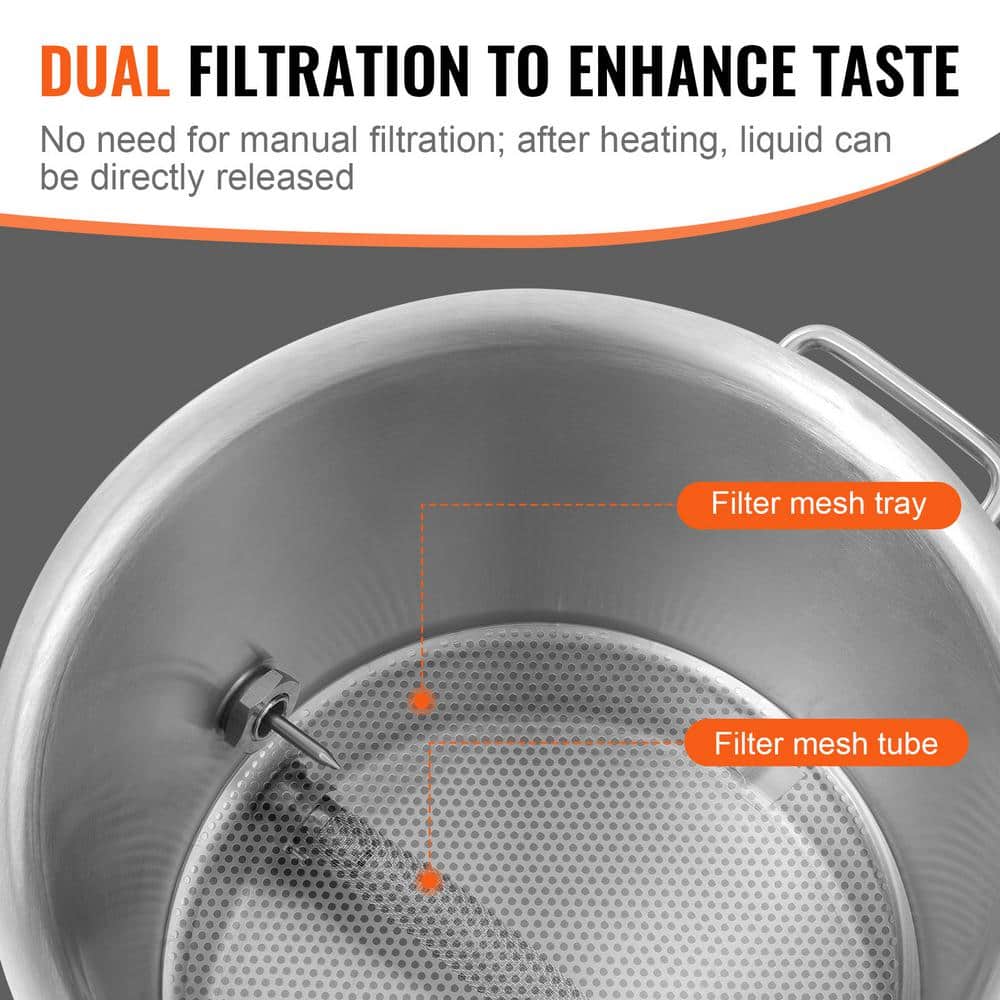 16 Gallon Stainless Steel Induction Ready Brewing Kettle