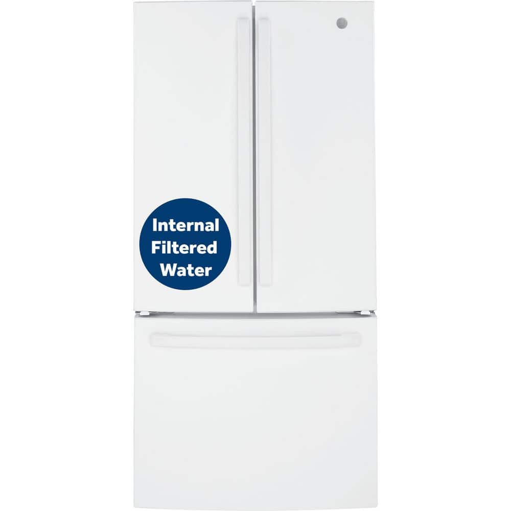 18.6 cu. ft. Counter Depth French Door Refrigerator in White