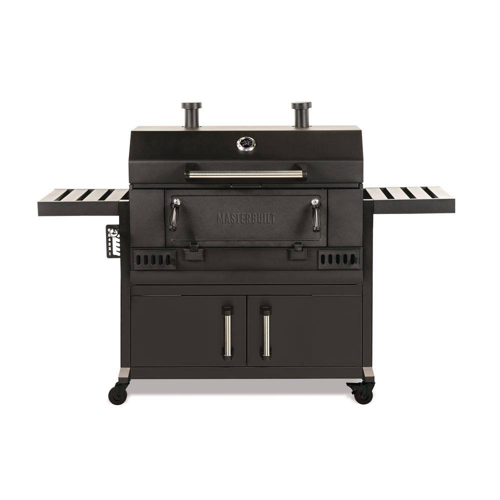 Masterbuilt 36 in. Charcoal Grill in Black with Storage and