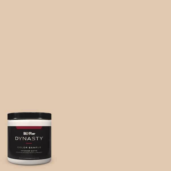 BEHR DYNASTY 8 oz. #N260-2 Almond Latte Matte Stain-Blocking Interior/Exterior Paint & Primer Sample
