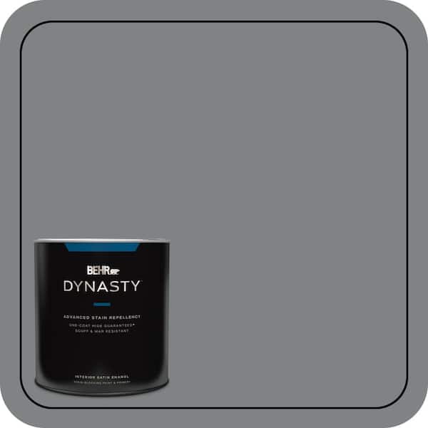 BEHR DYNASTY 1 qt. #PPU26-03 Legendary Gray Satin Enamel Interior Stain-Blocking Paint & Primer