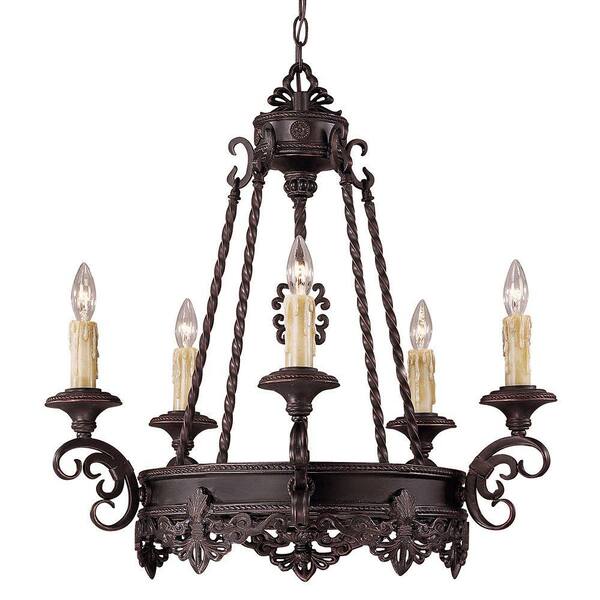 Illumine 5-Light Slate Black Chandelier