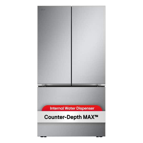 LG 27 cu. ft. SMART Counter Depth MAX French Door Refrigerator with Ice and Water, ADA Comp in PrintProof Stainless Steel