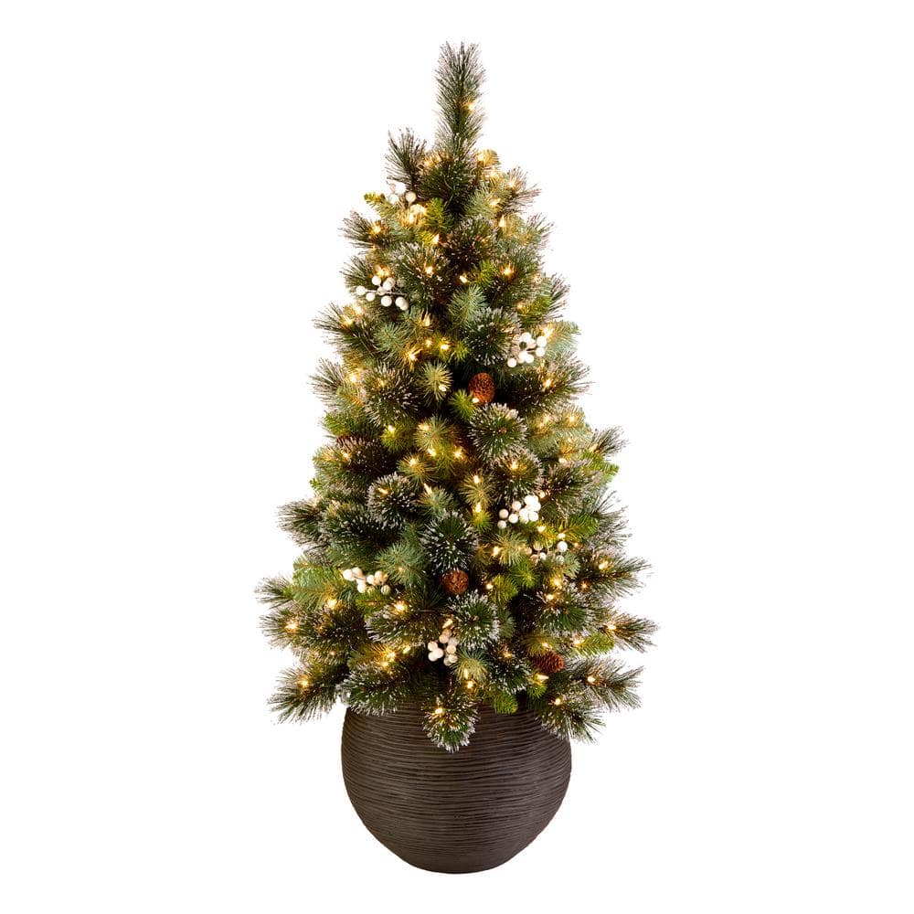 4 ft. Glittery Crestwood Spruce Entrance Artificial Christmas Tree Pre-Lit with Clear Lights -  National Tree, CWG2-306-40