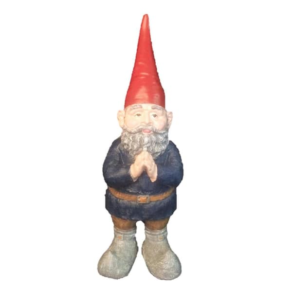 HOMESTYLES 14 in. H Mordecai the Garden Gnome Praying Hands Figurine ...