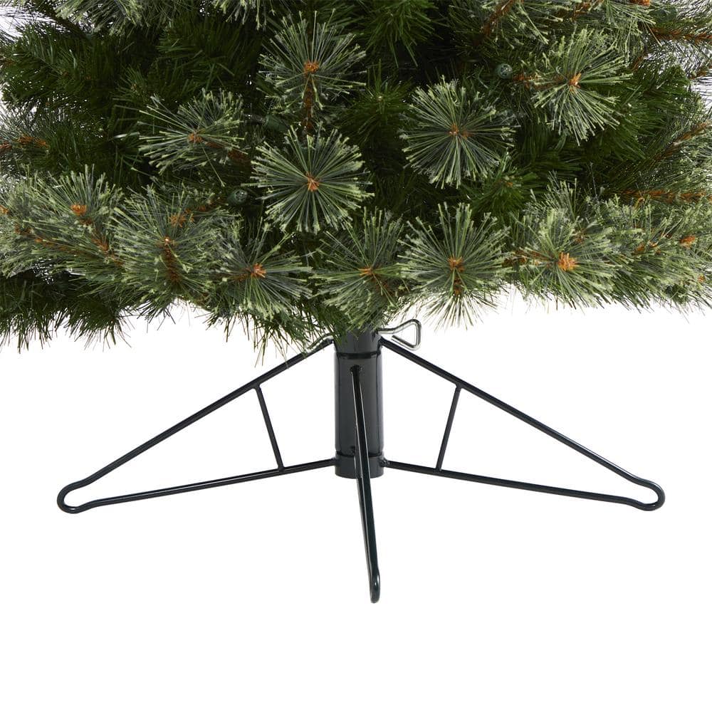 5-Foot Slim Green Artificial Christmas Tree with Warm White Lights