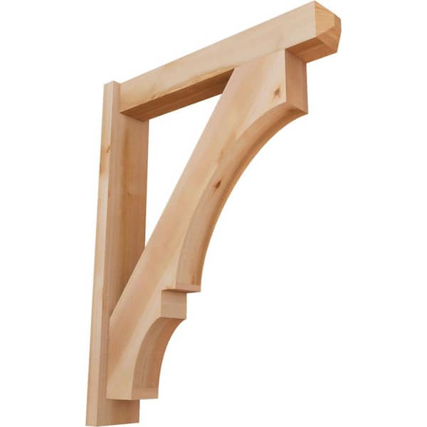 Ekena Millwork 6 in. x 36 in. x 28 in. Western Red Cedar Balboa Craftsman Smooth Outlooker