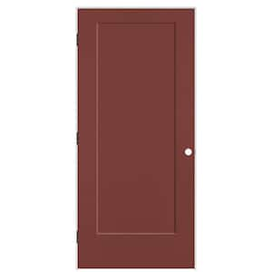 36 in. x 80 in. 1-Panel Lincoln Park Right-Hand Solid Core Red Bluff Molded Composite Single Prehung Interior Door