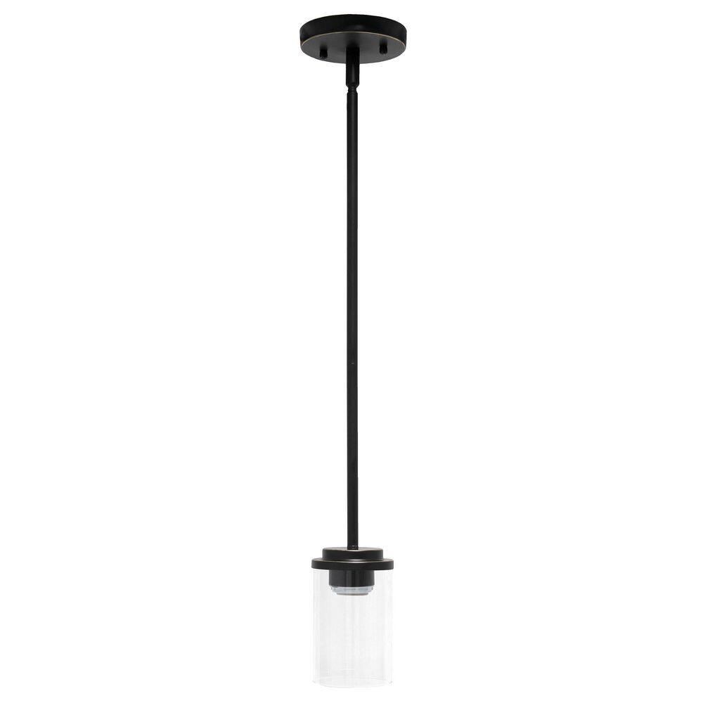 Farmhouse Bronze 53" Adjustable Hanging Glass Pendant Light