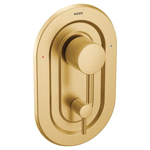 Align 2 Handle Wall Mounted Tub and Shower Trim Kit without Spout in Brushed Gold (Valve Not Included)