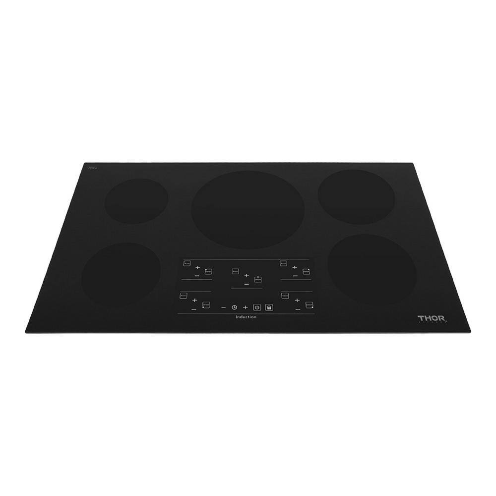 Thor Kitchen 36 in. Glass Induction Cooktop in Black with 5 ElementsHIC3601 The Home Depot