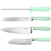 MARTHA STEWART 14-Piece Stainless Steel Cutlery and Knife Block Set in Mint  985118428M - The Home Depot