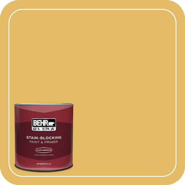 BEHR ULTRA 1 qt. #MQ4-12 Dandelion Wish Extra Durable Flat Interior Paint & Primer