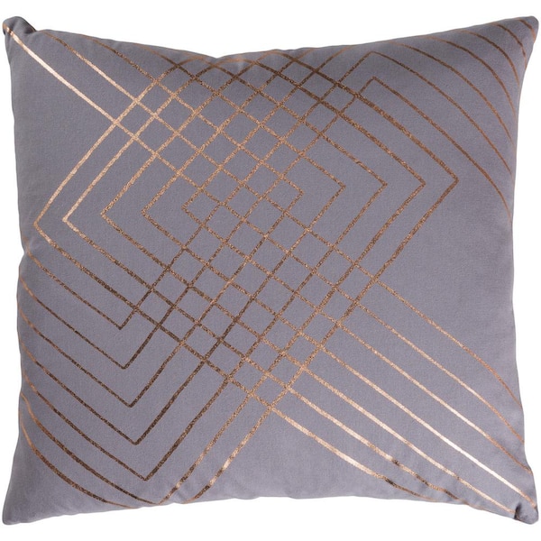 Artistic Weavers Eversholt Grey Geometric Polyester 20 in. x 20 in. Throw Pillow