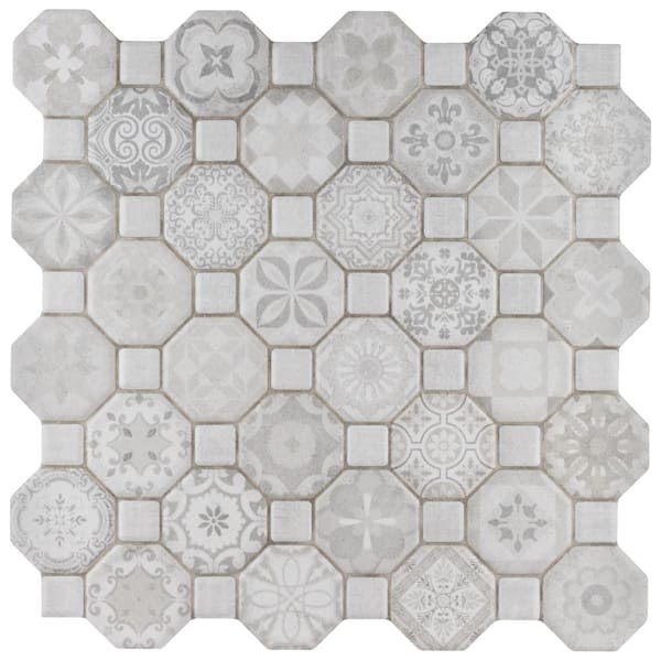 Tessera White 12-1/4 in. x 12-1/4 in. Ceramic Floor and Wall Tile (14.11 sq. ft. / case)