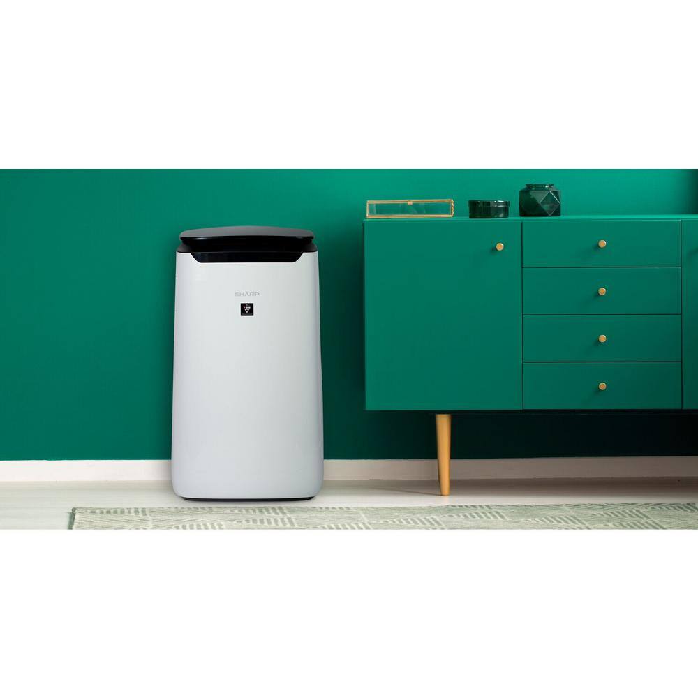 White Smart HEPA Air Purifier with Alexa Compatibility