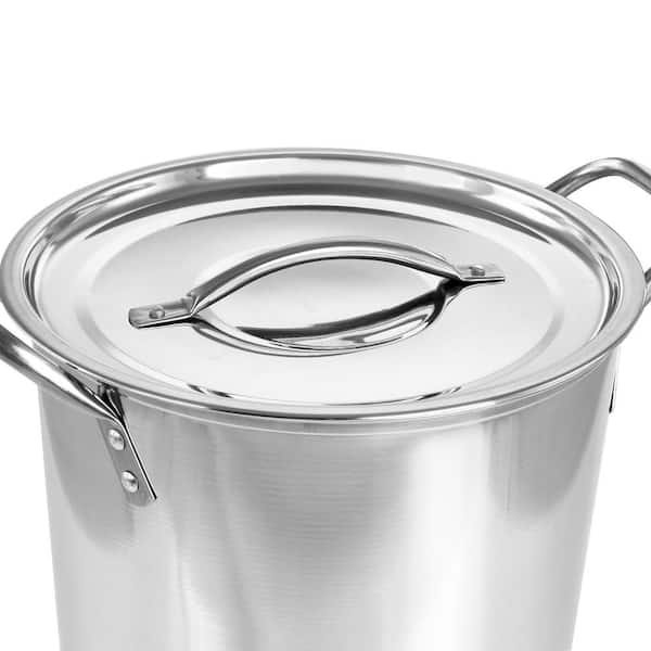 Nutrichef Heavy Duty 8 Quart Stainless Steel Soup Stock Pot with Handles and Lid