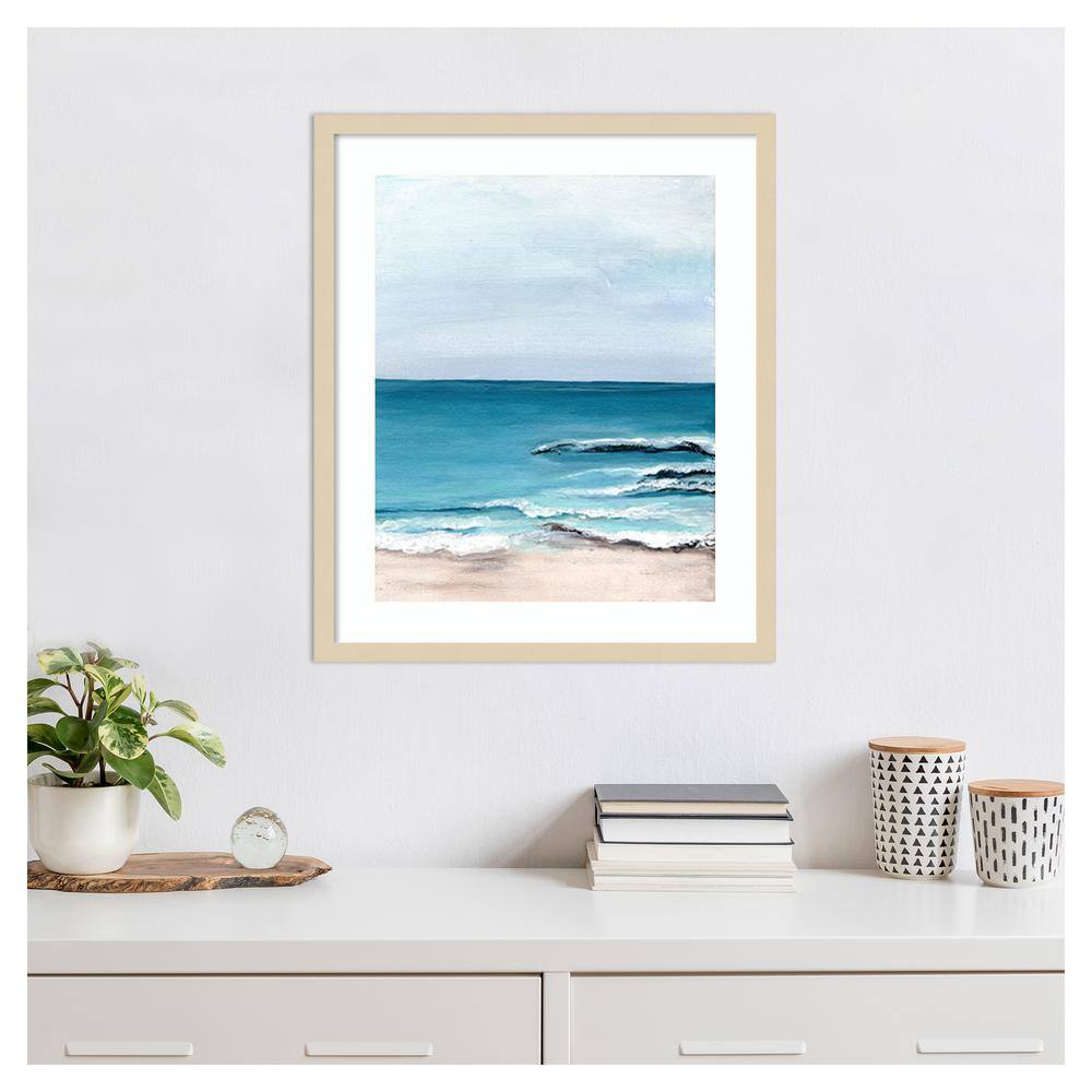 Svelte Natural Framed Coastal Oceanside View I Print