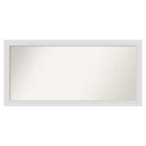 Flair Soft White Narrow 50 in. x 24 in. Custom Non-Beveled Satin Recyled Polystyrene Bathroom Vanity Wall Mirror