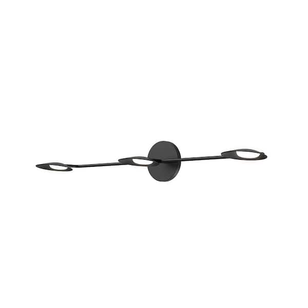 Rotaire 33-in 1 Light 13-Watt Black Integrated LED Vanity Light