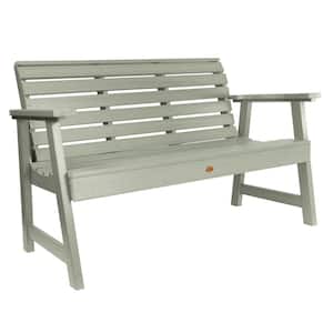 Weatherly 4 ft. 2-Person Eucalyptus Recycled Plastic Outdoor Garden Bench