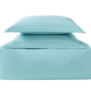 Everyday 4 Piece King Removeable Cover Microfiber Comforter Set in Turquoise