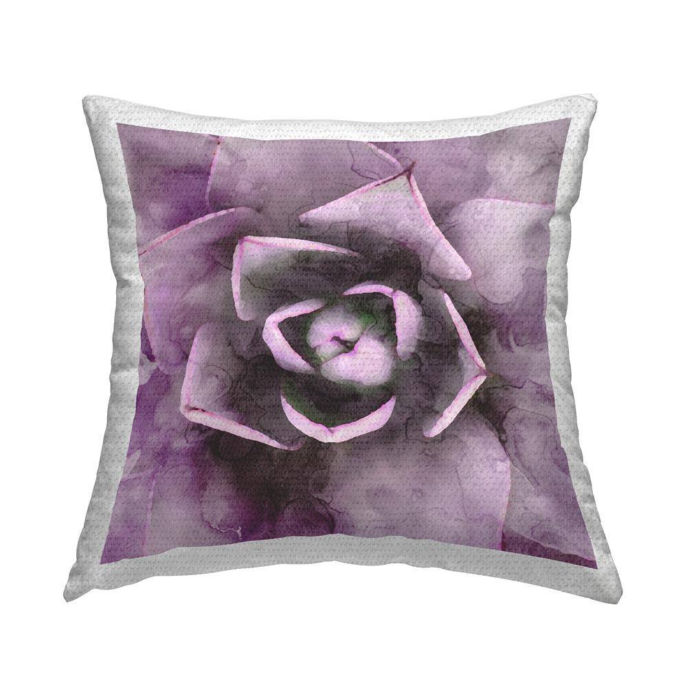 Close Up Succulent Plant Leaves Purple Square Outdoor Throw Pillow price history on PriceWatchPro