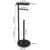 Matte Black Freestanding Stainless Steel Toilet Paper Holder with Storage Shelf