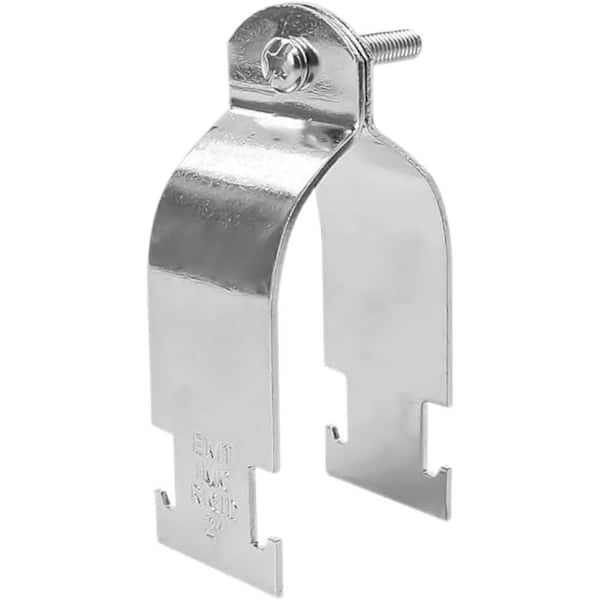 2 in. Universal Strut Clamp for Unistrut Channel Accessory Electro Galvanized with Bolt and Nut, Silver, 10-Packs