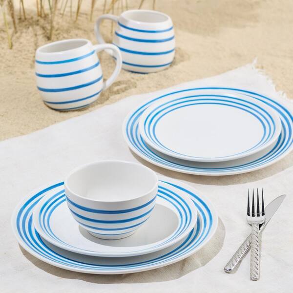 Certified International Dockside 20 fl. oz. Blue Stoneware Ice