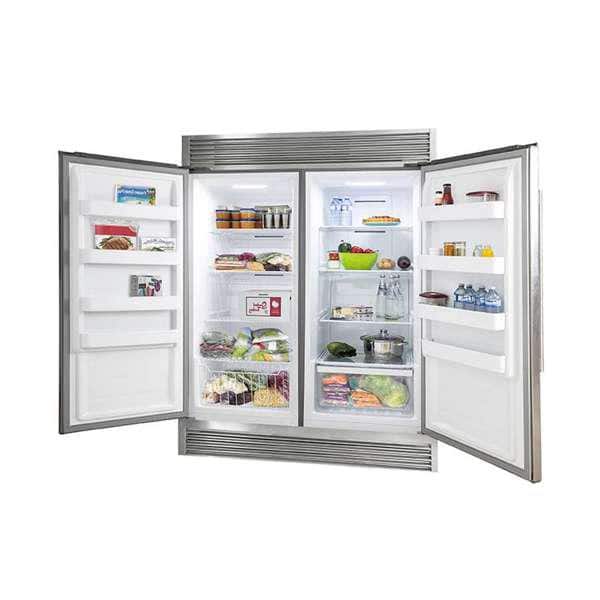 Stainless Steel 60" Side-by-Side Refrigerator with Ice Maker