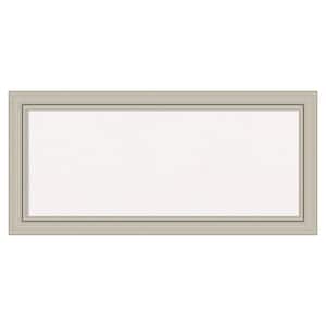 Romano Silver Narrow White Corkboard 34 in. x 16 in. Bulletin Board Memo Board