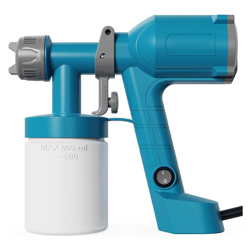 20 fl oz Detachable Cup Gravity Feed HVLP Paint Sprayer Electric Spray Gun 2 Nozzles 3 Patterns Blue 1 Piece price history on PriceWatchPro