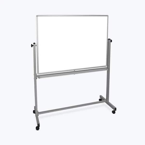 48 in. L Mobile Dry Erase Whiteboard with Casters, Durable Metal Whiteboard for Schools and Offices