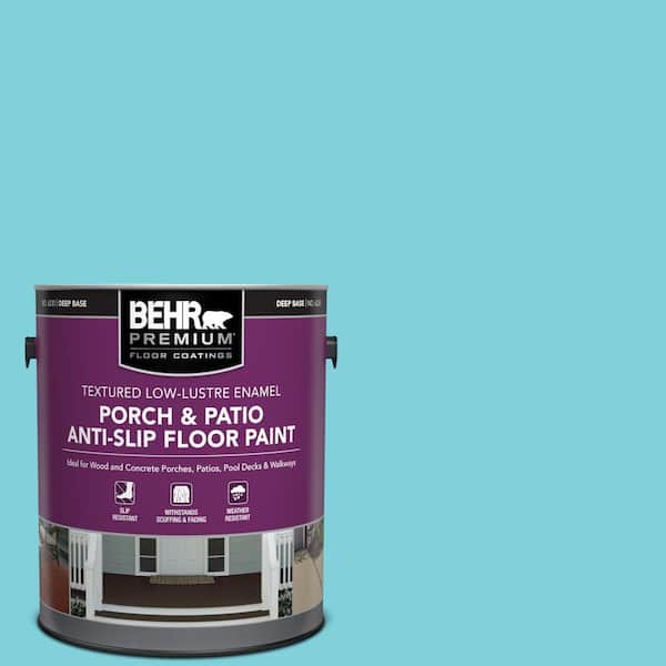 BEHR PREMIUM 1 gal. #P470-3 Sea of Tranquility Textured Low-Lustre Enamel Interior/Exterior Porch and Patio Anti-Slip Floor Paint
