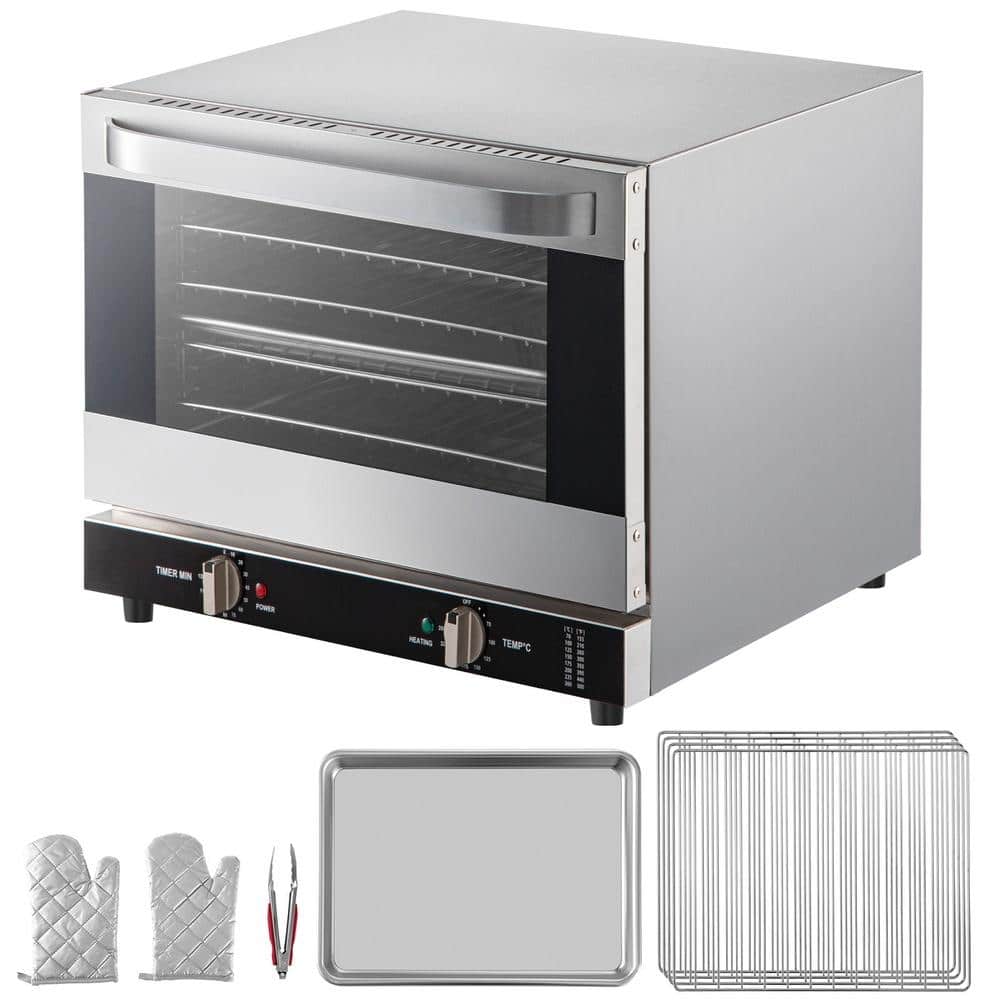Commercial Convection Oven, 66L/60Qt, Half-Size Conventional Oven Countertop, 1800W 4-Tier Toaster w/Front Glass Door price history on PriceWatchPro