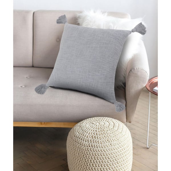 Solid Gray Casual Throw Pillow Solid Gray Casual Throw Pillow