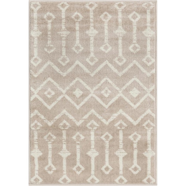 Moroccan Trellis Beige 2 ft. 2 in. x 3 ft. Area Rug