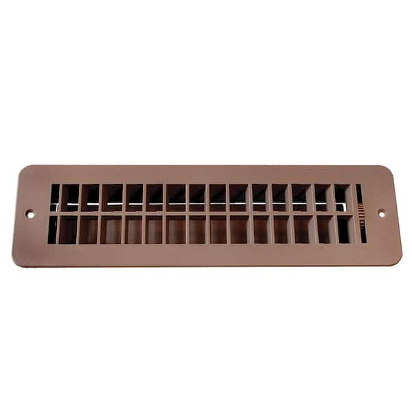 Rv Designer 10 in. x 2-3/8 in. Plastic Floor Register with Damper in Tan