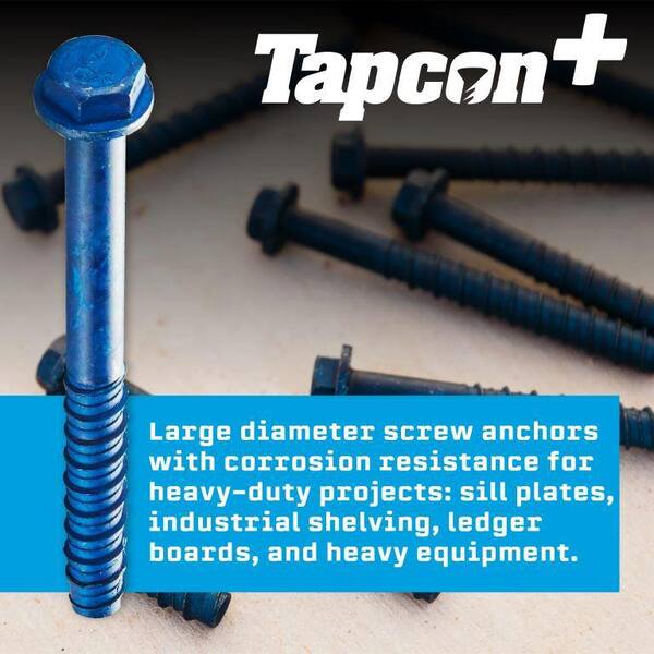 Tapcon 1/2 in. x 6 in. Hex-Washer-Head Large Diameter Concrete 