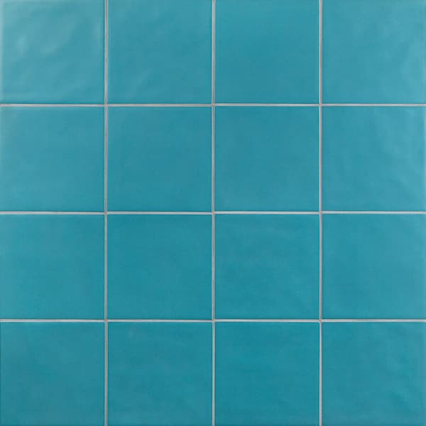 Ivy Hill Tile Oakland Teal 6 in. x 6 in. 7mm Matte Porcelain Floor and Wall Tile (44 pieces 10.76 sq. ft. / box)