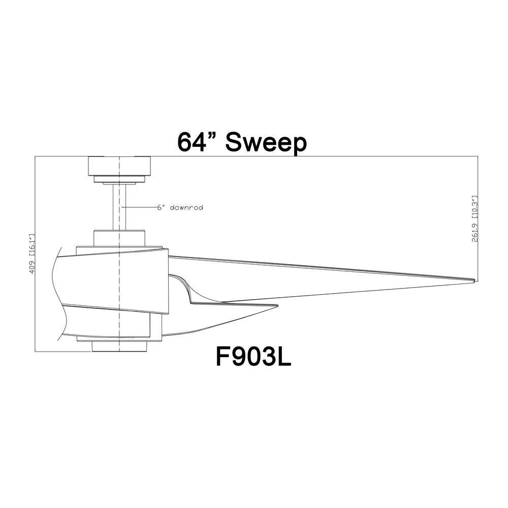Artemis IV 64" Oil Rubbed Bronze Ceiling Fan with White Glass LED Light