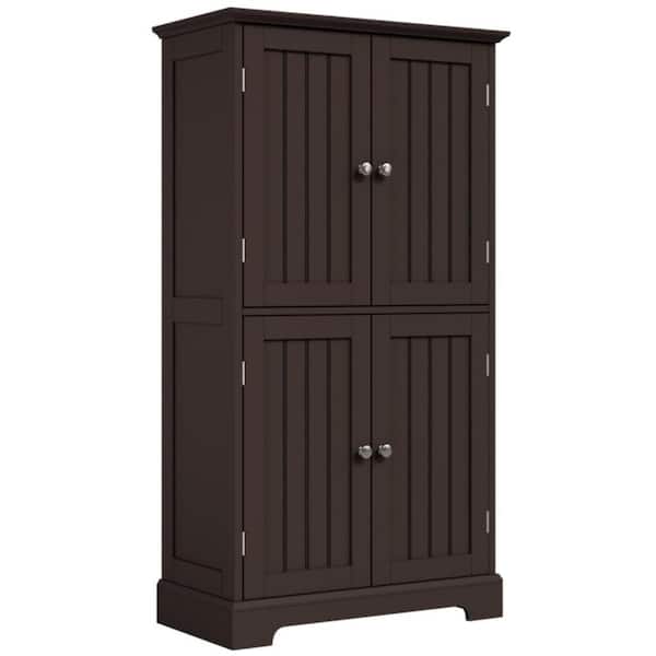 23.6 in. W x 43.3 in. H Wood Rectangular Espresso Bathroom Floor Cabinet