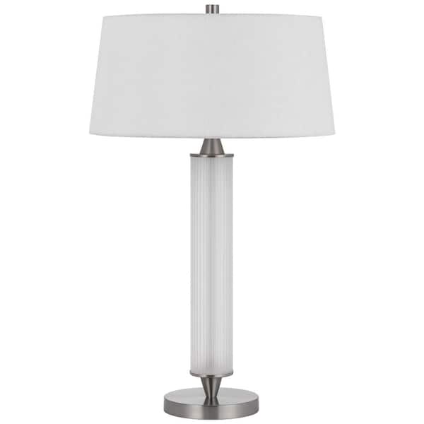 29.75 in. Height Clear Glass Table Lamp with Shade