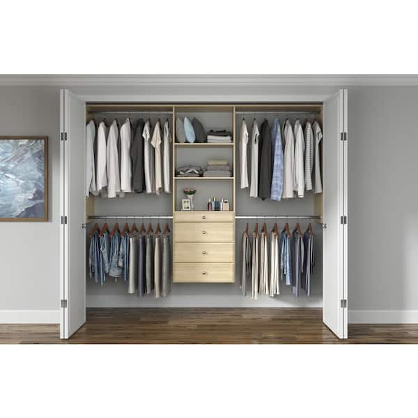 Closet Evolution Ultimate 60 in. W - 96 in. W Harvest Grain Wood