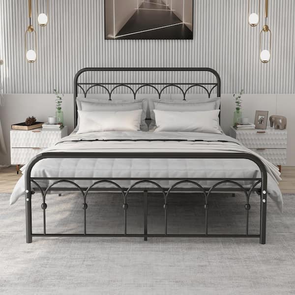 Ziruwu Queen Metal Bed Frame With, Bed Frames That You Don T Need A Box Springs
