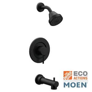 Align Single-Handle Posi-Temp Eco-Performance Tub and Shower Faucet Trim Kit in Matte Black (Valve Not Included)