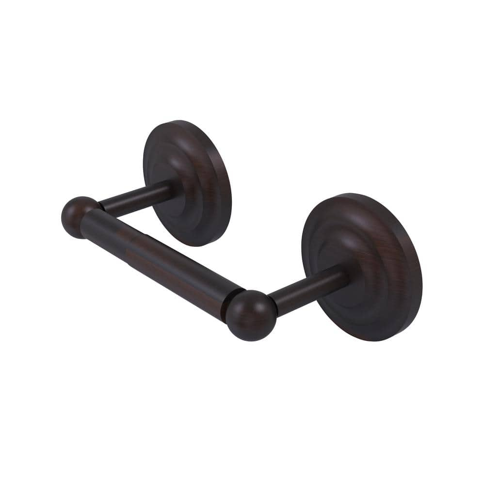 Allied Brass Que New Collection Double Post Toilet Paper Holder In   Venetian Bronze Allied Brass Toilet Paper Holders Qn 24 Vb 64 1000 