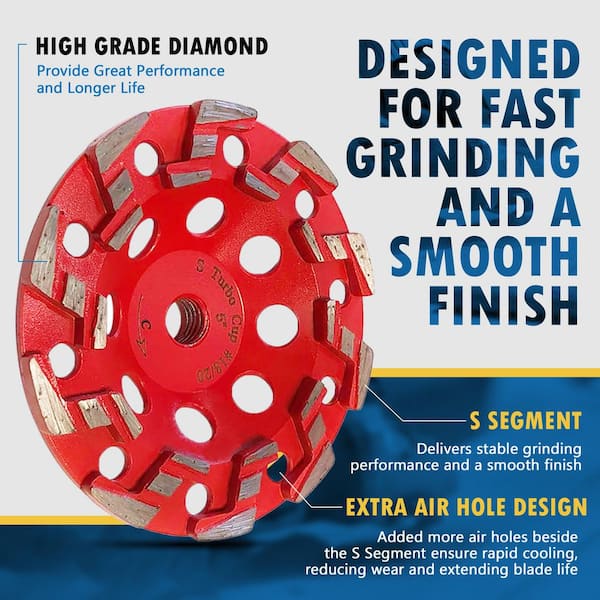 TKUONE Diamant-Schleifscheibe 150mm - Für Metall Und Stein Schleifarbeiten